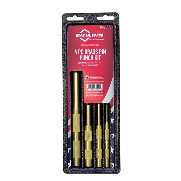 Mayhew 4-Piece Brass Pin Punch 67009